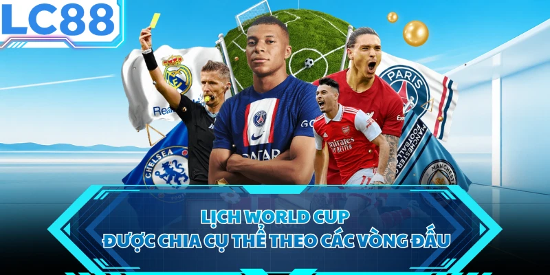 Lịch World Cup được chia cụ thể theo các vòng đấu